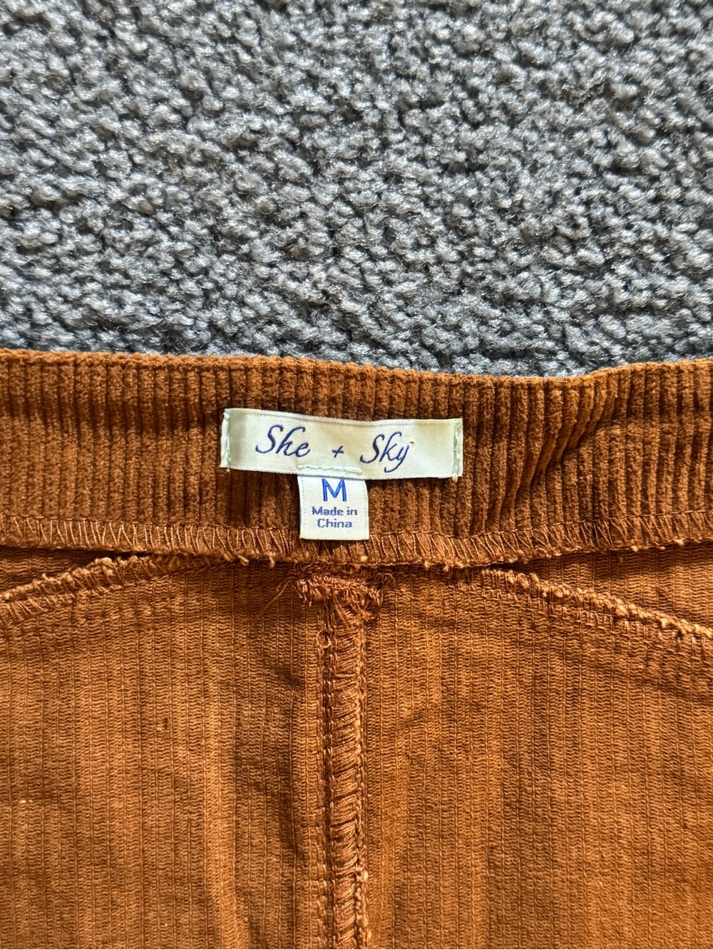 KENDALL & KYLIE Brown Button-Up Corduroy Skirt - Picture 3 of 4